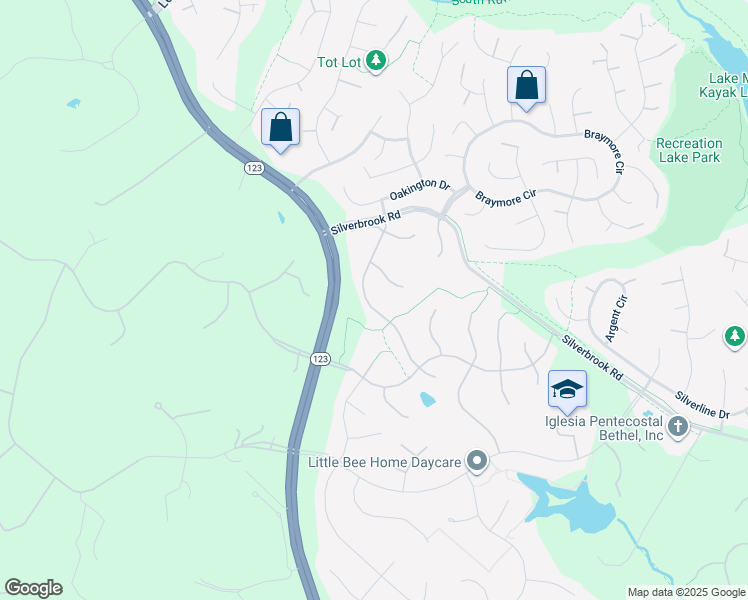 map of restaurants, bars, coffee shops, grocery stores, and more near 8301 Greentree Manor Lane in Fairfax Station