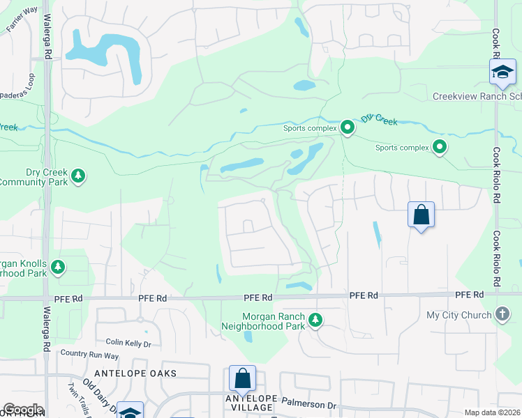 map of restaurants, bars, coffee shops, grocery stores, and more near 9560 Pinehurst Drive in Roseville