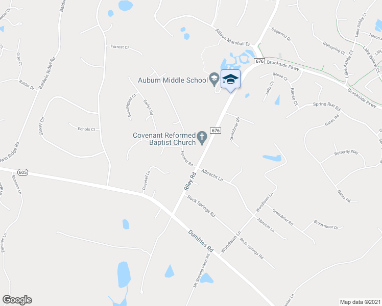map of restaurants, bars, coffee shops, grocery stores, and more near 7327 Forrest Road in Warrenton