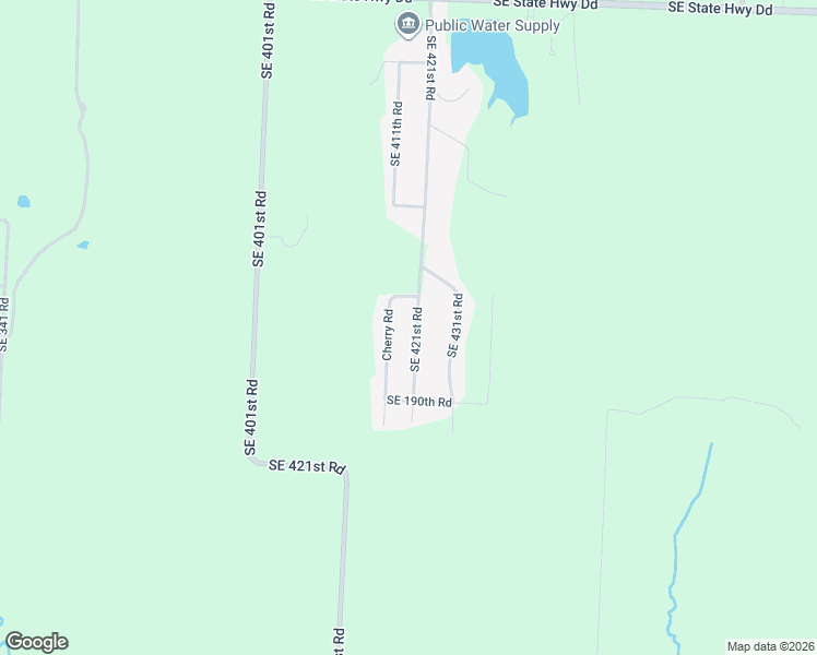 map of restaurants, bars, coffee shops, grocery stores, and more near 176 Southeast 421st Road in Warrensburg