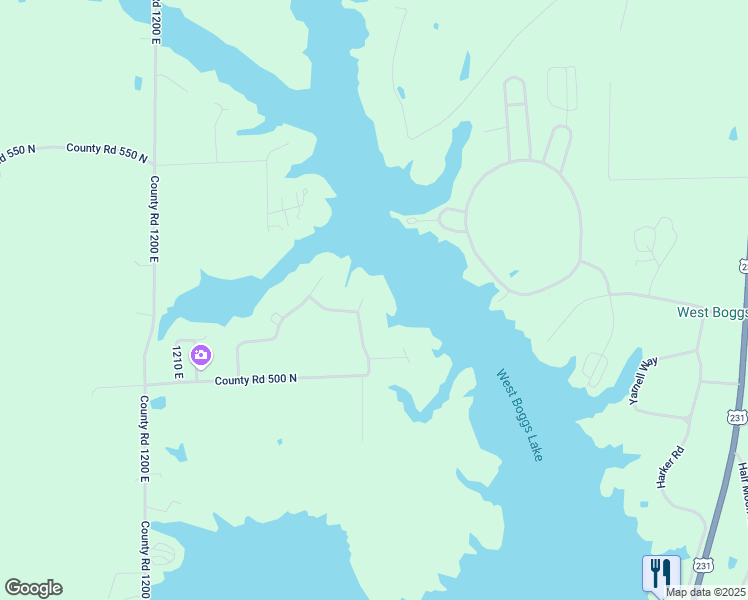 map of restaurants, bars, coffee shops, grocery stores, and more near 2 Peach Street in Loogootee