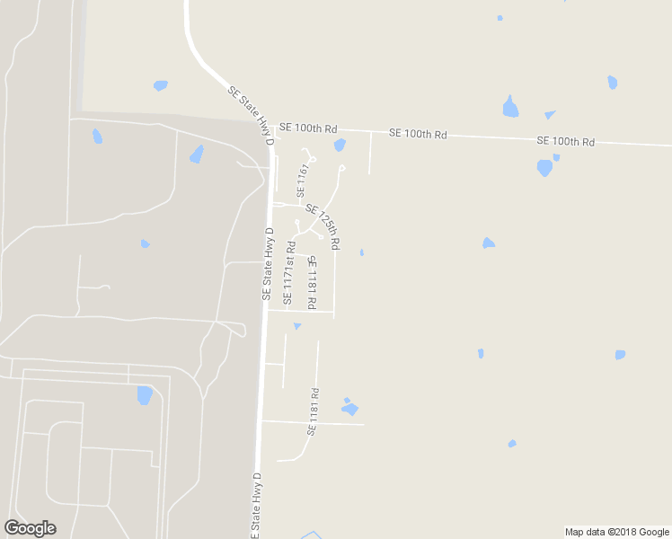 map of restaurants, bars, coffee shops, grocery stores, and more near 1191 Southeast 125th Road in Knob Noster