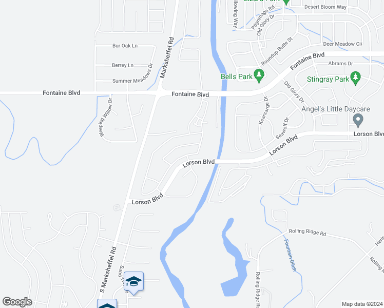 map of restaurants, bars, coffee shops, grocery stores, and more near 9725 Rubicon Drive in Colorado Springs