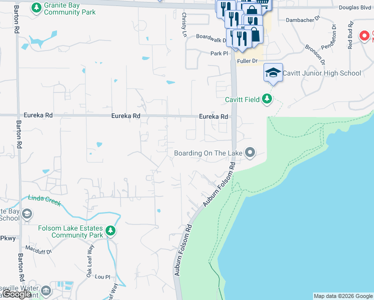 map of restaurants, bars, coffee shops, grocery stores, and more near 6785 Country Court in Granite Bay
