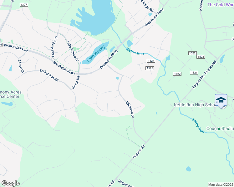 map of restaurants, bars, coffee shops, grocery stores, and more near 4421 Corral Road in Warrenton