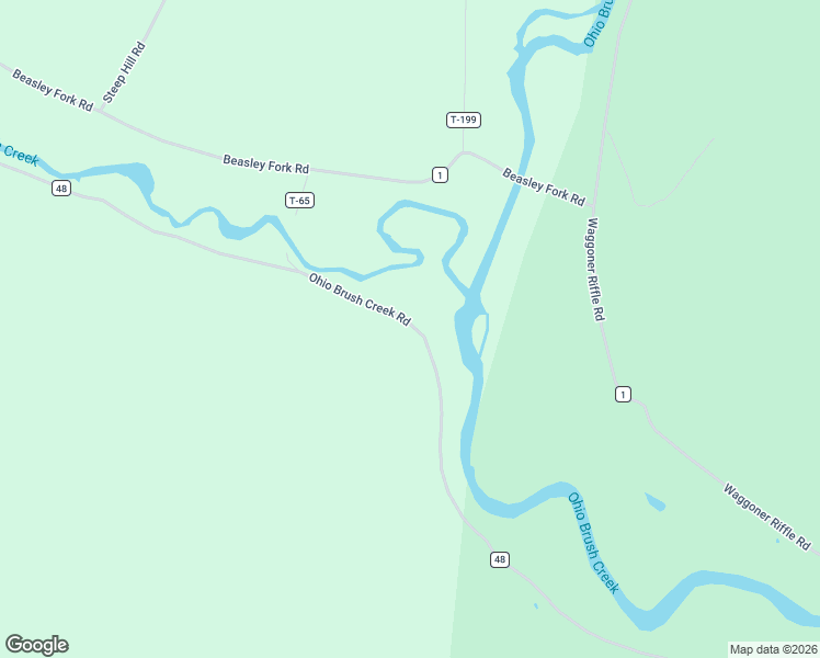 map of restaurants, bars, coffee shops, grocery stores, and more near 4596 Ohio Brush Creek Road in Manchester