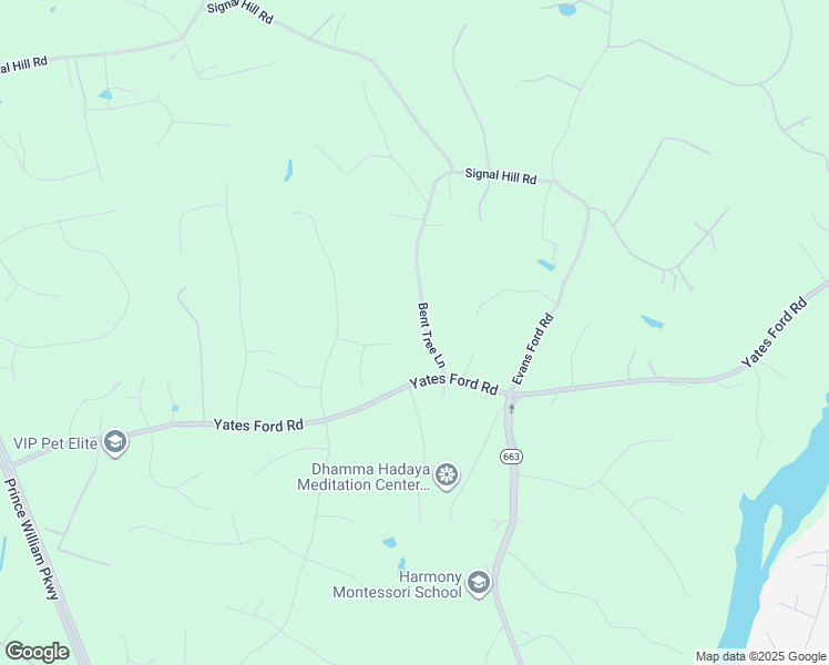 map of restaurants, bars, coffee shops, grocery stores, and more near 10210 Bent Tree Lane in Manassas
