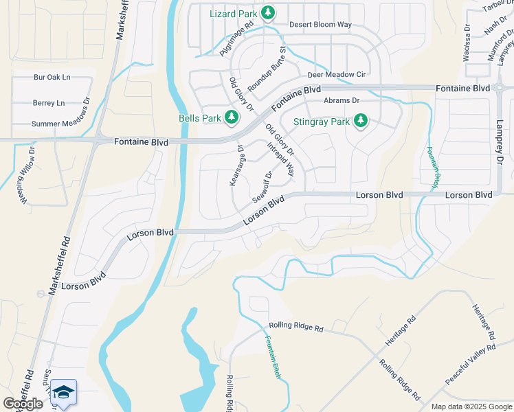 map of restaurants, bars, coffee shops, grocery stores, and more near 10043 Seawolf Drive in Colorado Springs