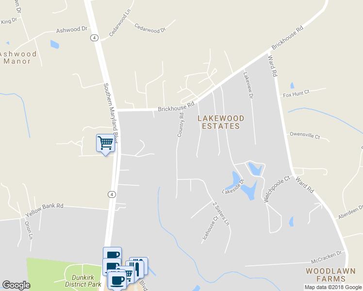 map of restaurants, bars, coffee shops, grocery stores, and more near 11219 Country Road in Dunkirk