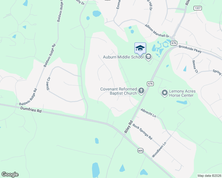 map of restaurants, bars, coffee shops, grocery stores, and more near 7300 Earlys Road in Warrenton