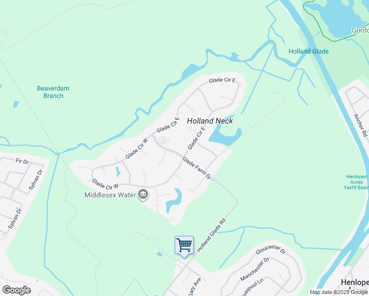 map of restaurants, bars, coffee shops, grocery stores, and more near 3 Glade Circle East in Rehoboth Beach