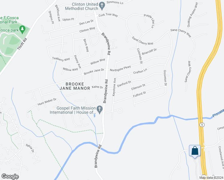 map of restaurants, bars, coffee shops, grocery stores, and more near 6605 Danford Drive in Clinton