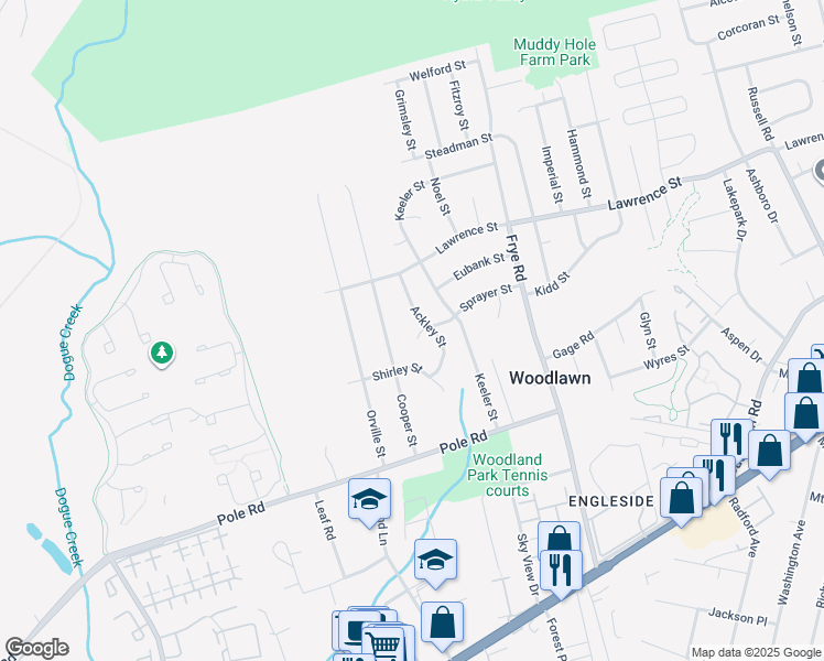 map of restaurants, bars, coffee shops, grocery stores, and more near 4908 Sprayer Court in Alexandria
