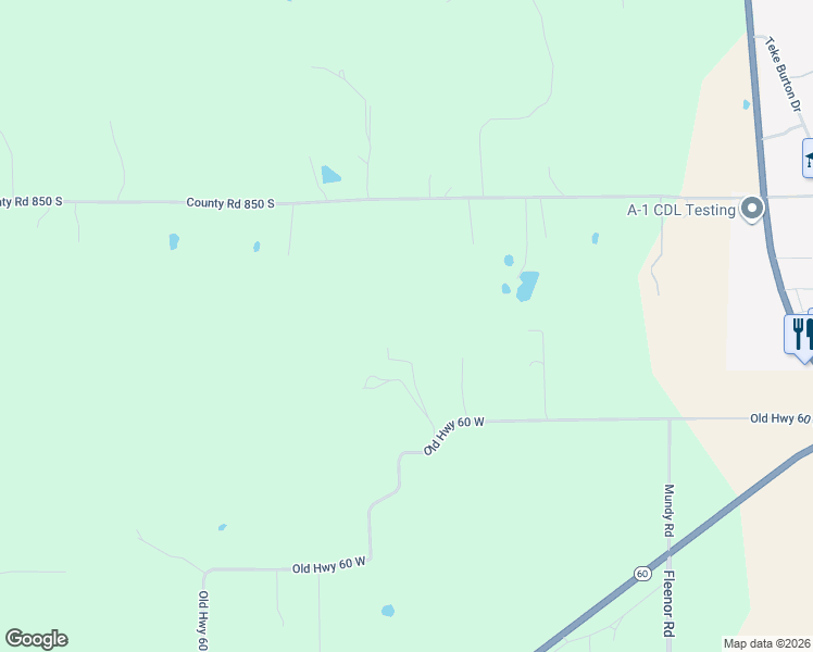 map of restaurants, bars, coffee shops, grocery stores, and more near 1633 Old Highway 60 West in Mitchell