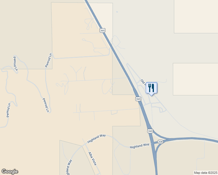 map of restaurants, bars, coffee shops, grocery stores, and more near 3289 Penrod Lane in Gardnerville