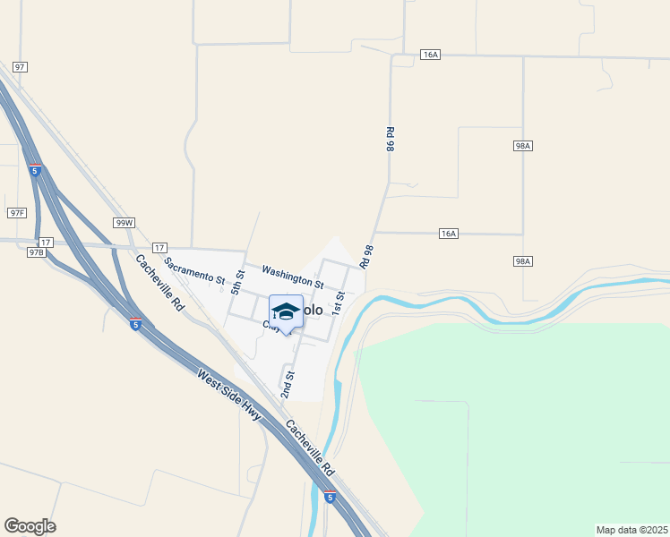 map of restaurants, bars, coffee shops, grocery stores, and more near 37845 Jackson Street in Woodland