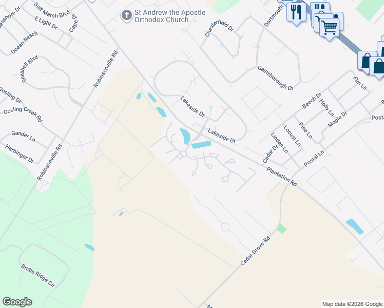 map of restaurants, bars, coffee shops, grocery stores, and more near 18488 Belle Grove Road in Lewes