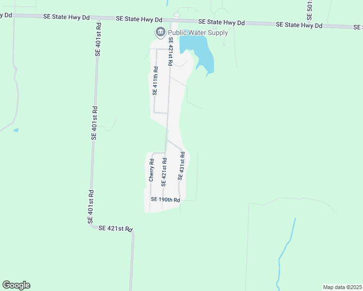 map of restaurants, bars, coffee shops, grocery stores, and more near 165 Southeast 431st Road in Warrensburg