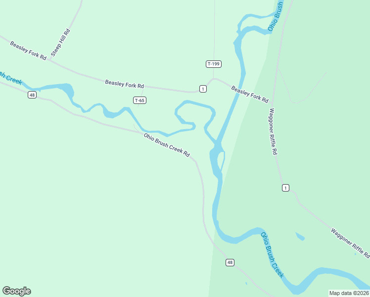 map of restaurants, bars, coffee shops, grocery stores, and more near 4596 Ohio Brush Creek Road in Manchester