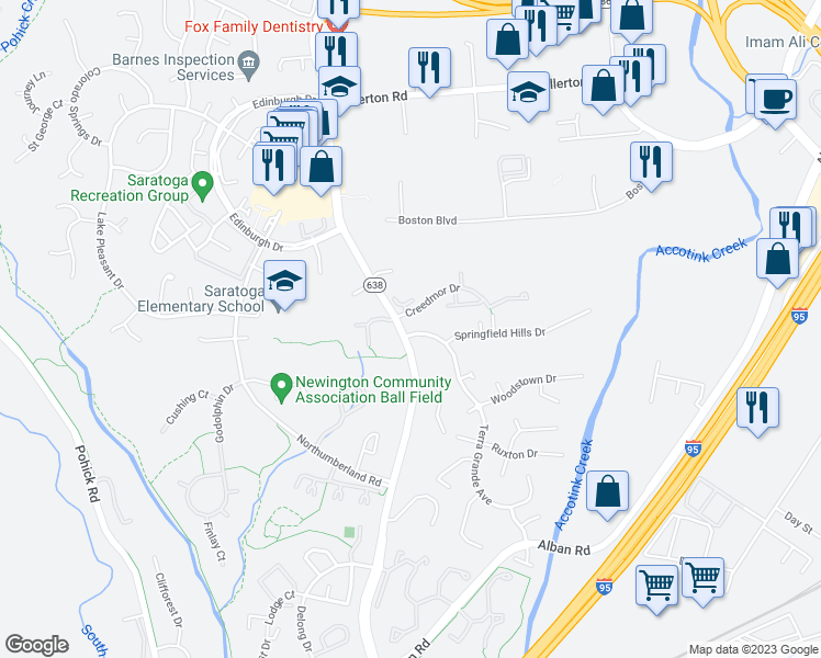 map of restaurants, bars, coffee shops, grocery stores, and more near 8201 Terra Grande Avenue in Springfield