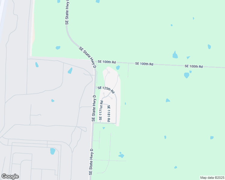 map of restaurants, bars, coffee shops, grocery stores, and more near 118 Southeast 1171st Road in Knob Noster