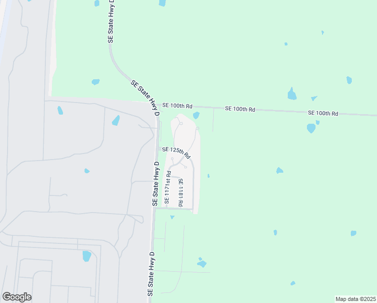 map of restaurants, bars, coffee shops, grocery stores, and more near 118 Southeast 1171st Road in Knob Noster