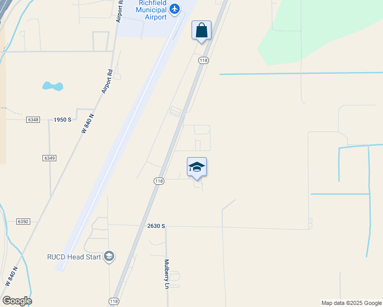 map of restaurants, bars, coffee shops, grocery stores, and more near 471 West 2300 South in Richfield