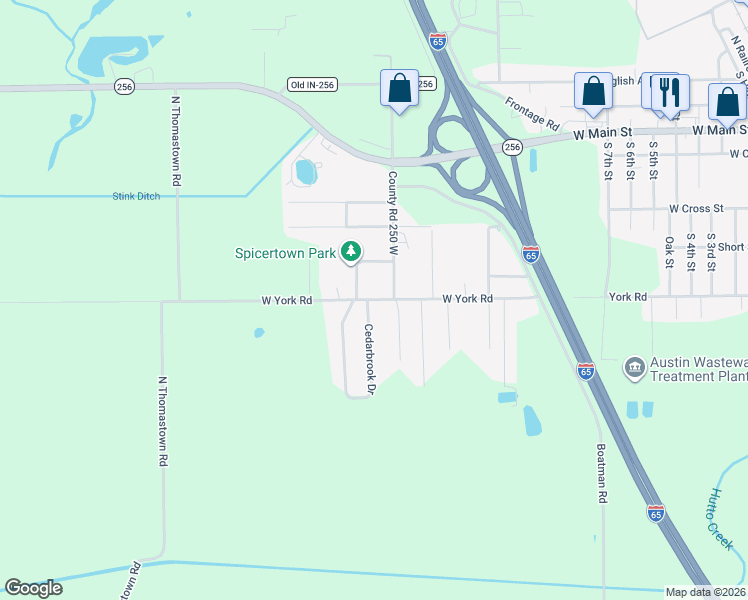 map of restaurants, bars, coffee shops, grocery stores, and more near 1216 West York Road in Austin