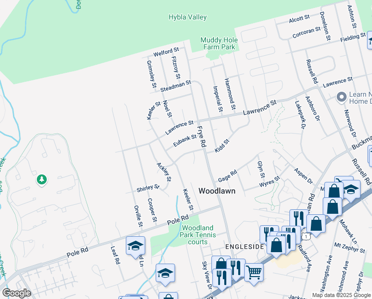 map of restaurants, bars, coffee shops, grocery stores, and more near 4808 Sprayer Street in Alexandria