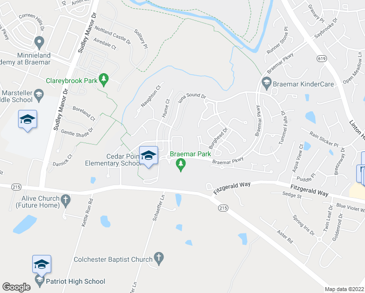 map of restaurants, bars, coffee shops, grocery stores, and more near 10146 Pale Rose Loop in Bristow