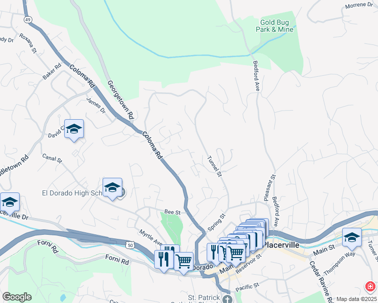 map of restaurants, bars, coffee shops, grocery stores, and more near 2808 Holly Court in Kelsey