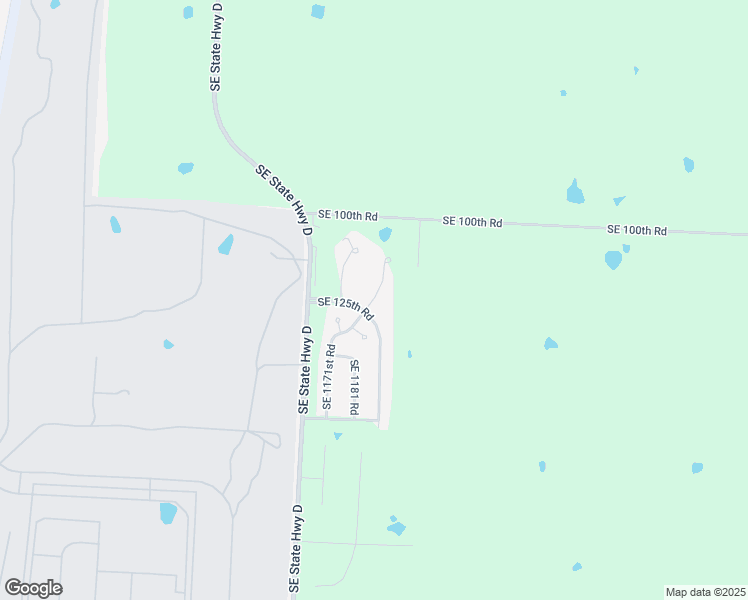 map of restaurants, bars, coffee shops, grocery stores, and more near 118 Southeast 1171st Road in Knob Noster