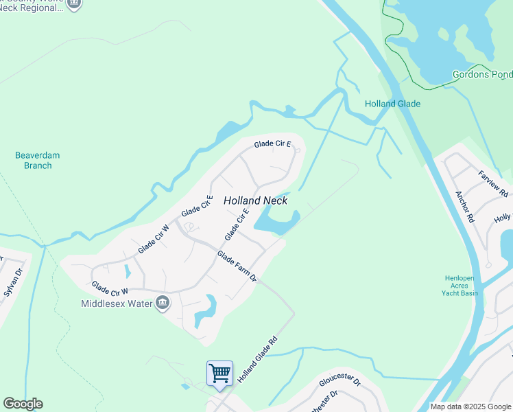 map of restaurants, bars, coffee shops, grocery stores, and more near 16 Glade Circle East in Rehoboth Beach