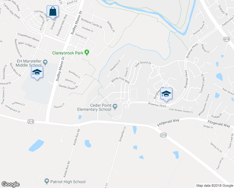 map of restaurants, bars, coffee shops, grocery stores, and more near 12561 Garry Glen Drive in Bristow