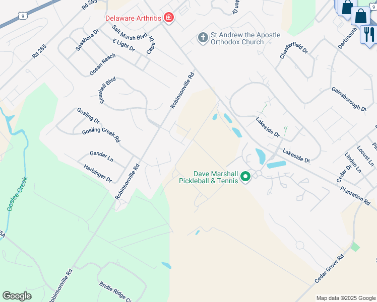 map of restaurants, bars, coffee shops, grocery stores, and more near 112 Edwards Way in Lewes
