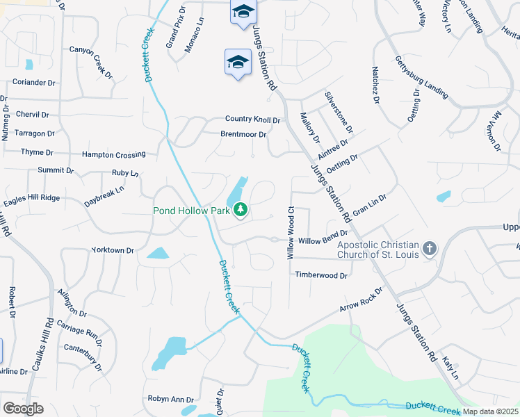 map of restaurants, bars, coffee shops, grocery stores, and more near 382 Clarkson Park Drive in Saint Charles