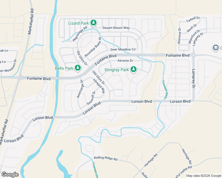 map of restaurants, bars, coffee shops, grocery stores, and more near 10186 Intrepid Way in Colorado Springs