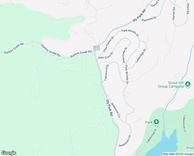 map of restaurants, bars, coffee shops, grocery stores, and more near 4440 Sly Park Road in Pollock Pines