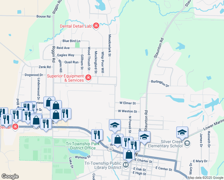 map of restaurants, bars, coffee shops, grocery stores, and more near 422 Franklin Avenue in Troy