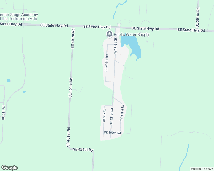 map of restaurants, bars, coffee shops, grocery stores, and more near 150 Southeast 421st Road in Warrensburg