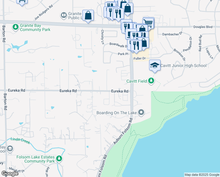 map of restaurants, bars, coffee shops, grocery stores, and more near 9060 Auburn Folsom Road in Granite Bay