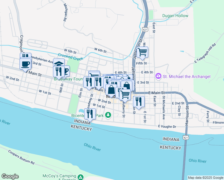 map of restaurants, bars, coffee shops, grocery stores, and more near in Madison