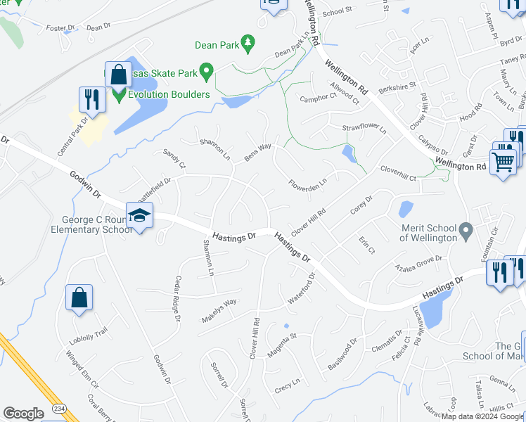 map of restaurants, bars, coffee shops, grocery stores, and more near 10208 Battlefield Drive in Manassas