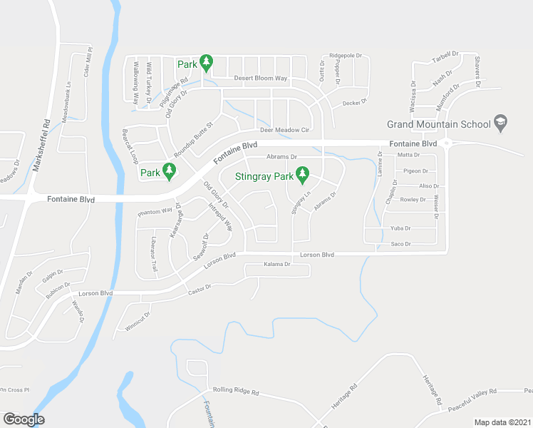 map of restaurants, bars, coffee shops, grocery stores, and more near 10363 Sentry Post Place in Colorado Springs