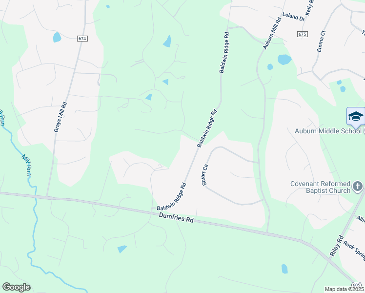 map of restaurants, bars, coffee shops, grocery stores, and more near 7296 Baldwin Ridge Road in Warrenton