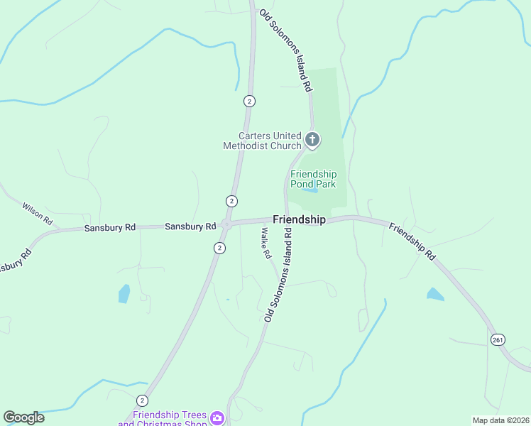 map of restaurants, bars, coffee shops, grocery stores, and more near 18 Friendship Road in Friendship