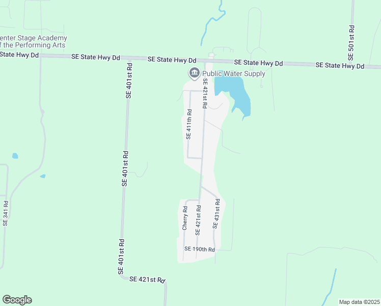 map of restaurants, bars, coffee shops, grocery stores, and more near 142 Southeast 421st Road in Warrensburg