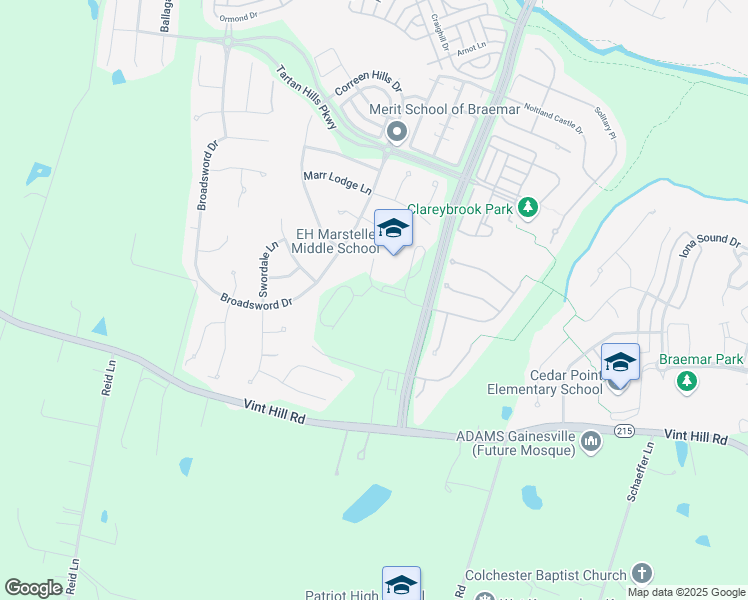 map of restaurants, bars, coffee shops, grocery stores, and more near 14000 Sudley Manor Drive in Bristow