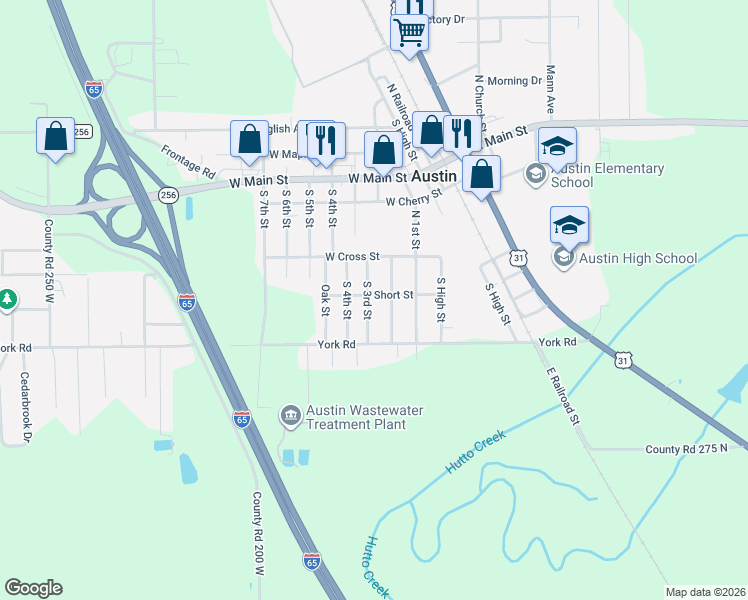 map of restaurants, bars, coffee shops, grocery stores, and more near 320 South 3rd Street in Austin