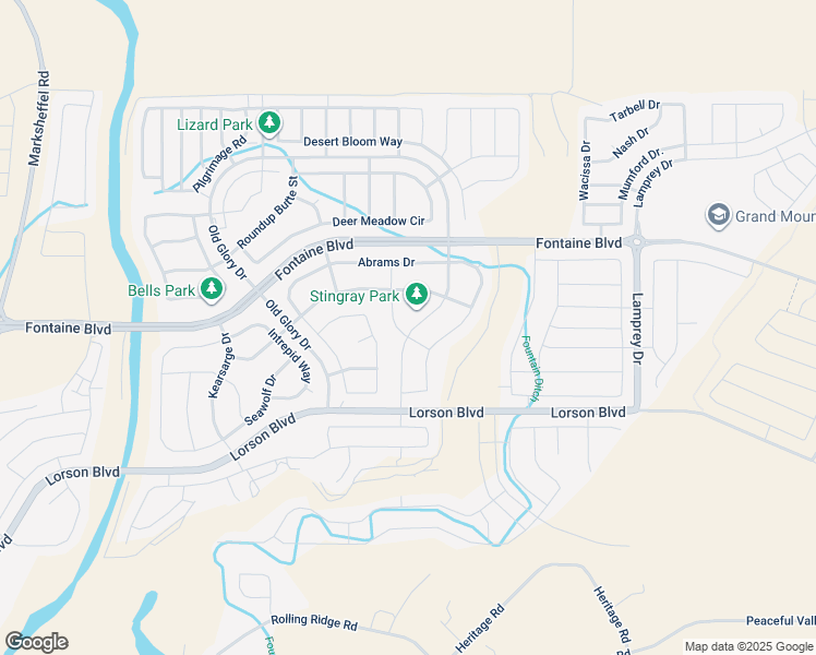 map of restaurants, bars, coffee shops, grocery stores, and more near 6591 Justice Way in Colorado Springs